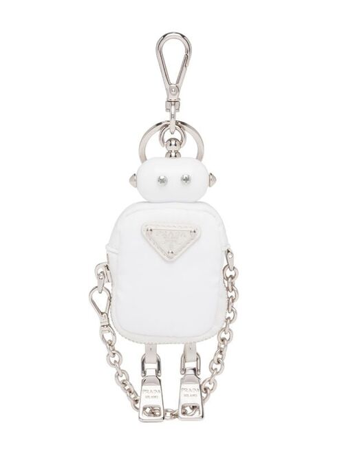 Prada robot keychain zip pouch