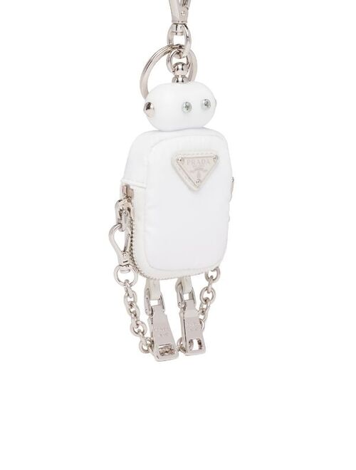 Prada robot keychain zip pouch