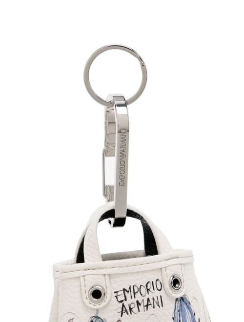 Emporio Armani logo-print bag keyring