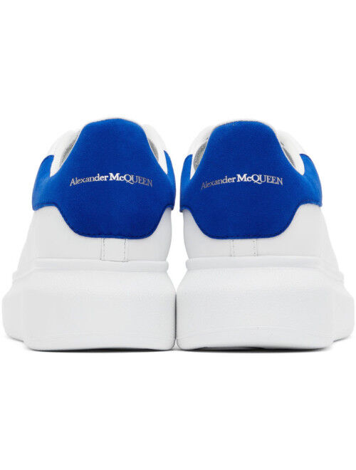Alexander McQueen White & Blue Oversized Sneakers