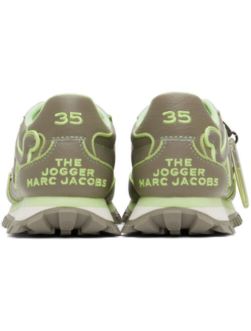 Marc Jacobs Taupe & Green 'The Fluo Jogger' Sneakers