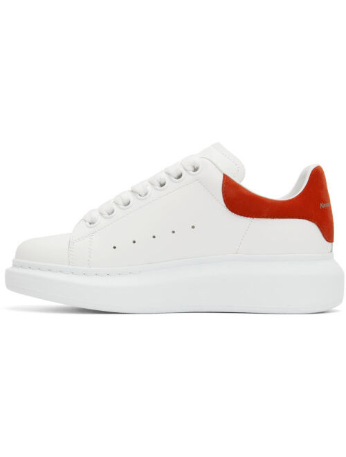 Alexander McQueen White & Red Oversized Sneakers