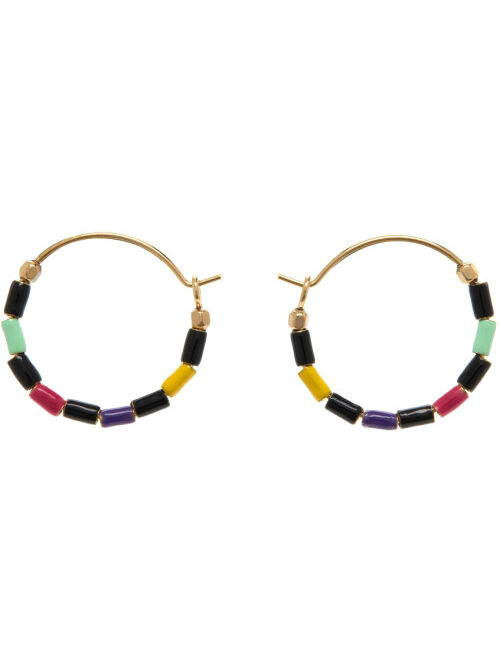 ISABEL MARANT Gold & Multicolor Bead Earrings