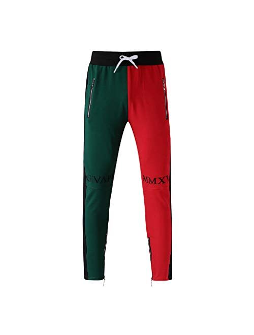 Diyago Men DIYAGO Colorblock Pants Men Fashion Streetwear Jogger Slim Fit Sport Casual Teen Trouser Pockets Athletic Tapered Sweatpant