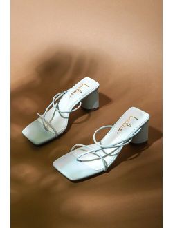 Jocelynn Aqua Strappy High Heel Sandals