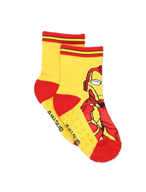 Marvel Super Hero Adventures Spider-Man Boys 6 pack Socks with Grippers (Baby/Toddler)