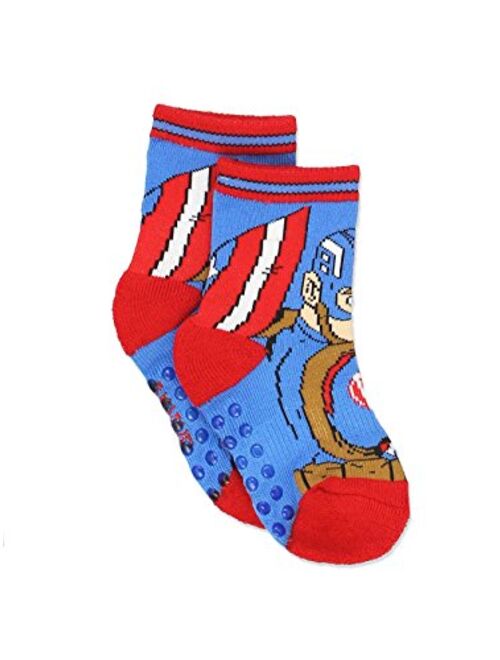 Marvel Super Hero Adventures Spider-Man Boys 6 pack Socks with Grippers (Baby/Toddler)