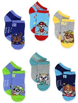 Nickelodeon Paw Patrol Toddler Boys 6 Pack Quarter Style Socks Set