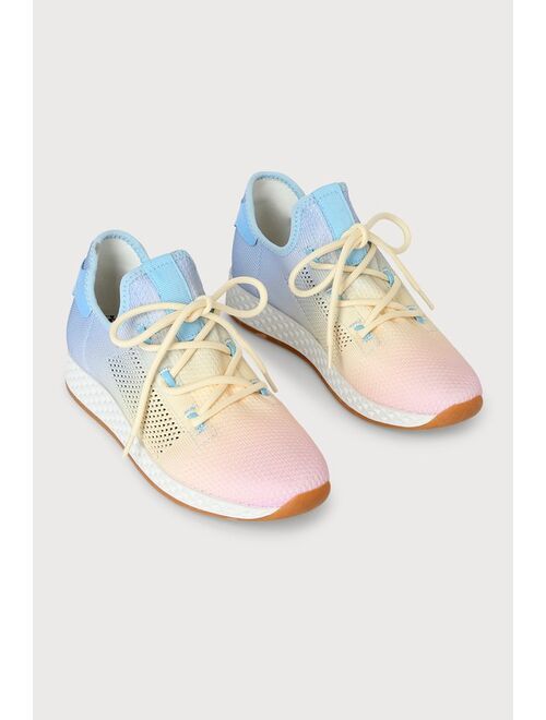 J/Slides Ophelia Pink and Blue Tie Dye Sneakers