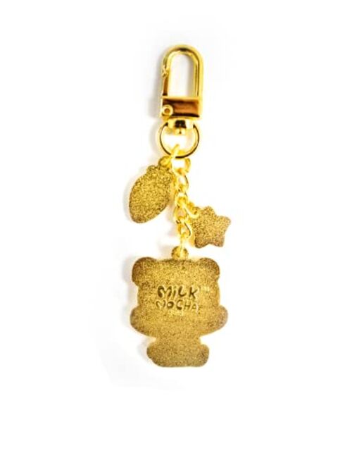 Enamel Keychain - Cute Milk Mocha Bear Key Chain, MilkMochaBear for Handbags, Purses, Bags, Belts