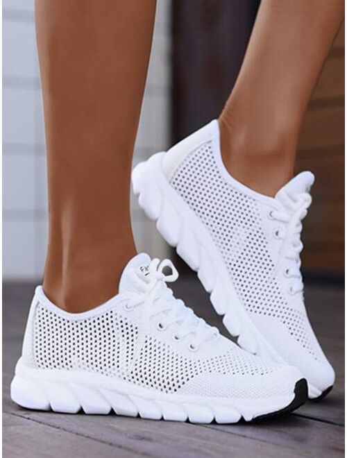 Shein Hollow Out Lace-up Front Running Shoes