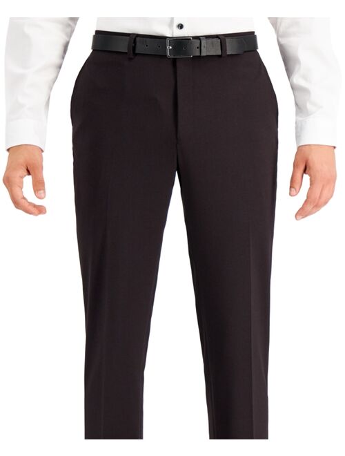 INC International Concepts Men's Slim-Fit Burgundy Solid Suit Pants, Created for Macy's
