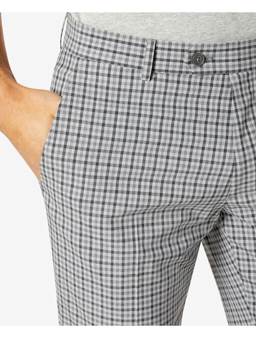 Bar III Men's Grey Check Slim-Fit Dress Pants, Created for Macy's