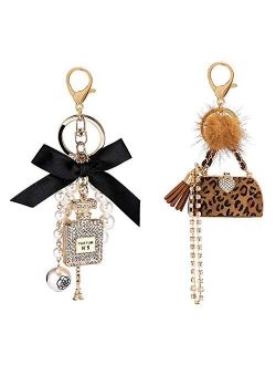 Allnice Cute Keychain 2 Pack Women Keychain Cute Keyrings for Women Girls Car Key Ring Crafts Bags