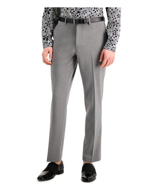 INC International Concepts Men's Slim-Fit Gray Solid Suit Pants, Created for Macy's