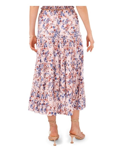 1.STATE Women's Pull On Tiered Maxi Skirt