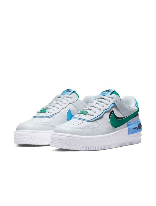 Nike Air Force 1 Shadow sneakers in photon dust/malachite
