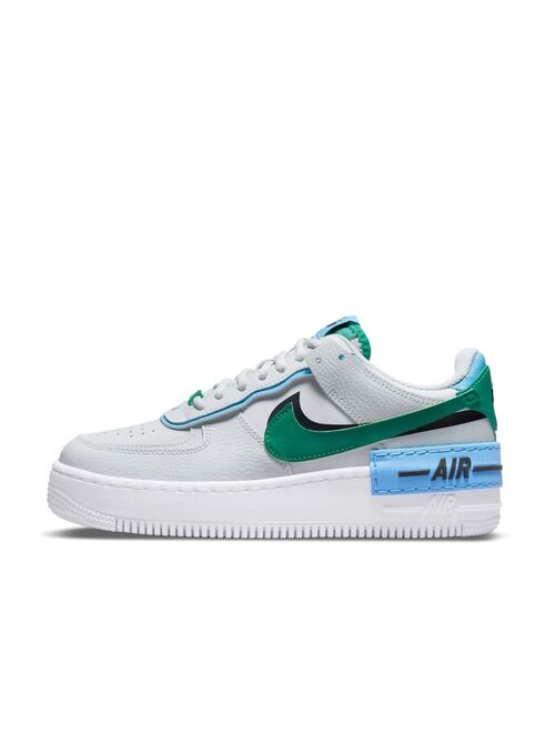 Nike Air Force 1 Shadow sneakers in photon dust/malachite