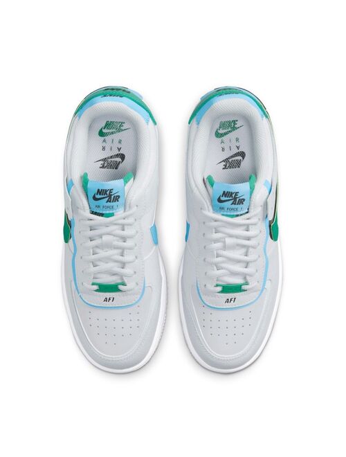 Nike Air Force 1 Shadow sneakers in photon dust/malachite