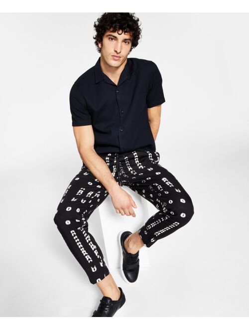 INC International Concepts Men's Slim-Tapered Abstract Geometric Pants, Created for Macy's
