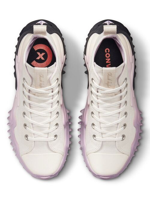 Converse Run Star Motion Hi platform canvas sneakers in egret