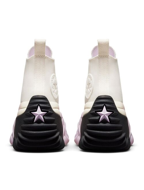Converse Run Star Motion Hi platform canvas sneakers in egret