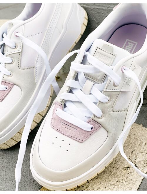 Puma Cali Dream sneakers in white and pink