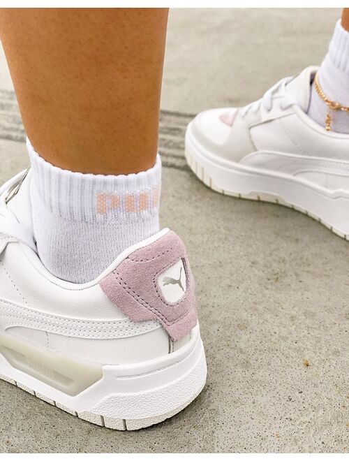 Puma Cali Dream sneakers in white and pink