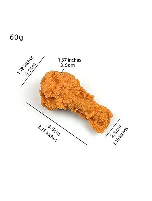 B.W.K Cute Keychain Artificial Fried Chicken Fake Food Funny Gifts Backpack Car Accessories Car Charm Key Ring Toy Prank Stuff School Bag Accessory, Keychain_1, Yellow an