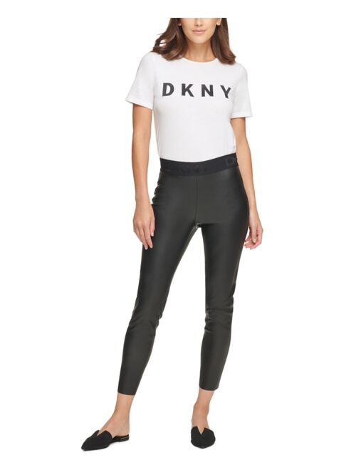 DKNY Faux-Leather Leggings