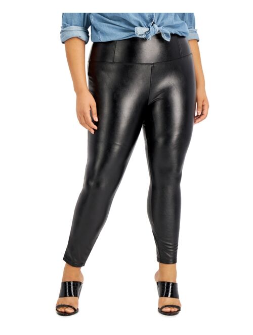 Buy Tinseltown Trendy Plus Size Faux-Leather Leggings online | Topofstyle