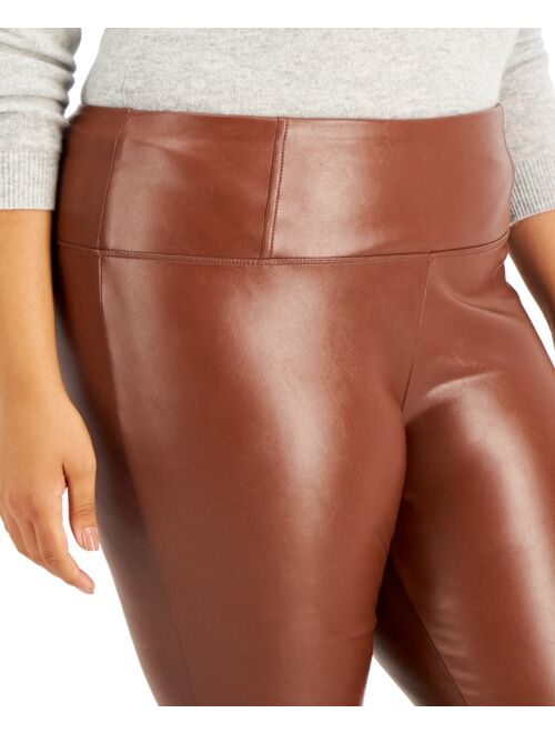 Tinseltown Trendy Plus Size Faux-Leather Leggings
