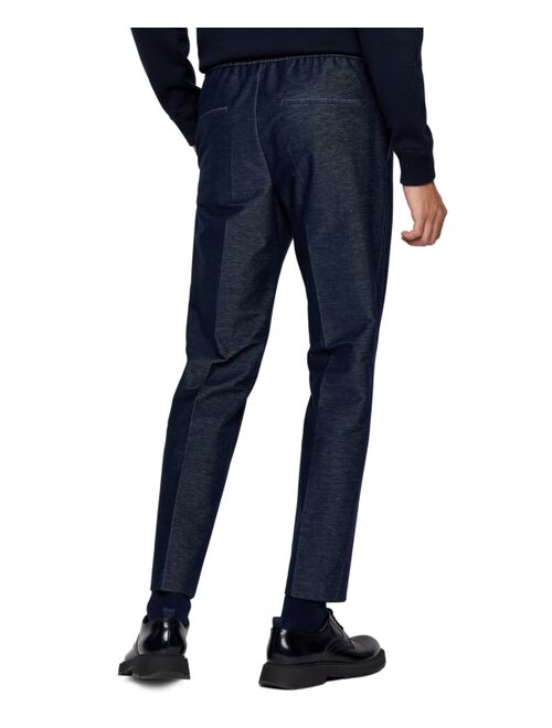 Hugo Boss BOSS Men's Slim-Fit Micro-Patterned Jersey Trousers