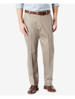 Men's Signature Lux Cotton Classic Fit Creased Stretch Khaki Pants