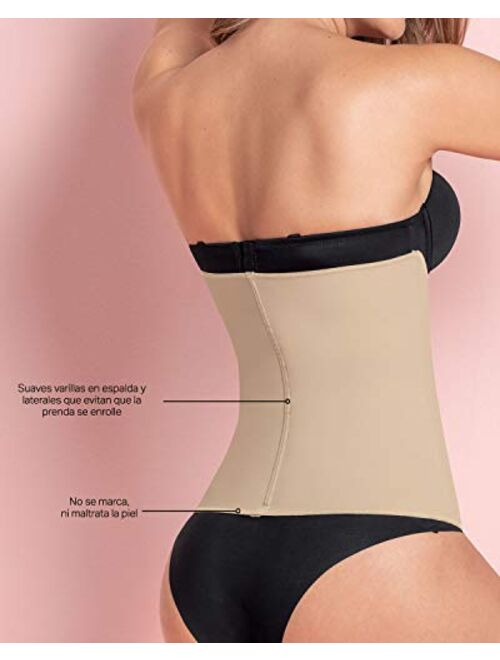 Leonisa Firm Compression Latex-Free Sculpting Colombian Waist Cincher for Women