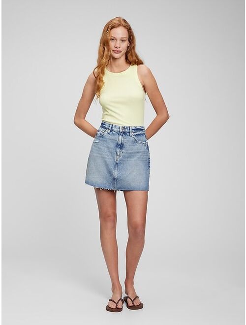 Gap Icon Denim Mini Skirt with Washwell