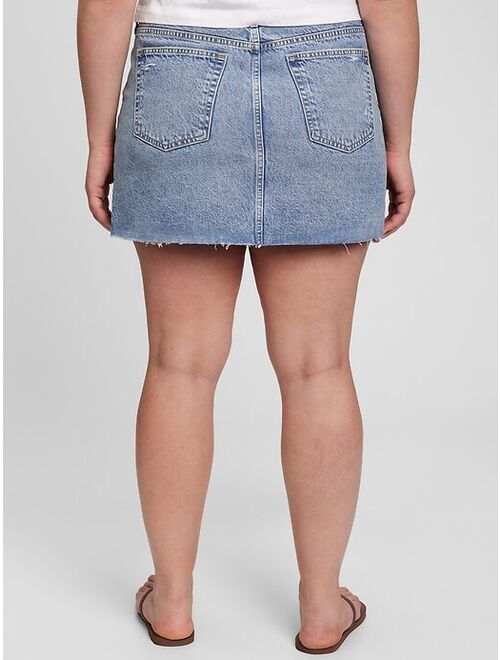 Gap Icon Denim Mini Skirt with Washwell