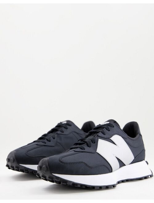 New Balance 327 sneakers in black and silver