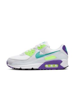 Air Max 90 sneakers in white/washed teal