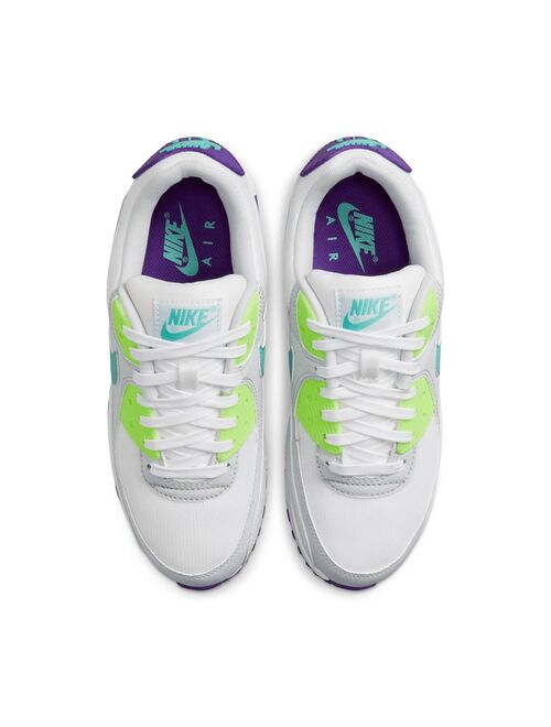Nike Air Max 90 sneakers in white/washed teal