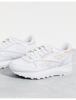 Classic Leather SP sneakers in white and porcelain pink