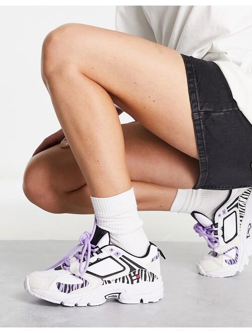 Tommy Jeans archive wild animal sneakers in white