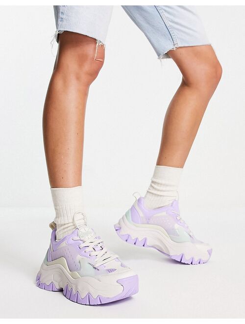 Buffalo Trail One chunky sneakers in lilac mint