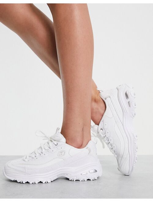 Skechers D'Lites Fresh Start chunky sneakers in white