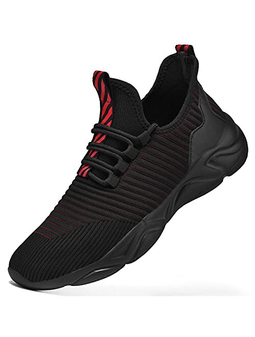 Dabbqis Men's Running Shoes Breathable Lightweight Tennis Sports Walking Sneaker for Men Workout