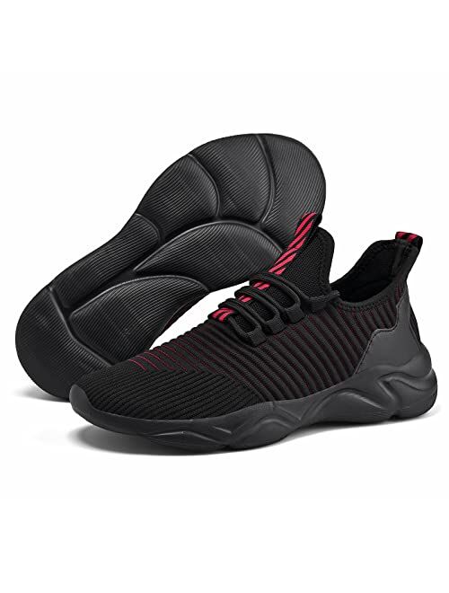 Dabbqis Men's Running Shoes Breathable Lightweight Tennis Sports Walking Sneaker for Men Workout