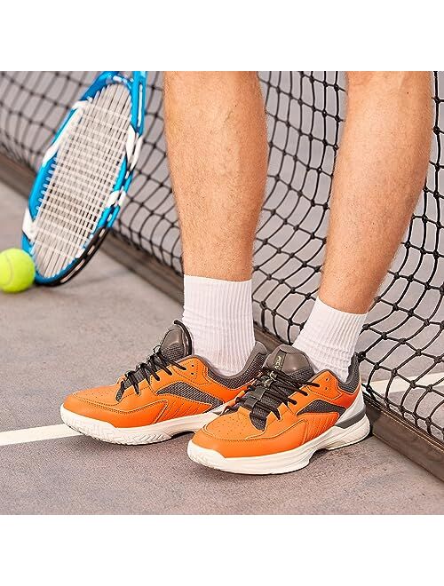 FitVille Wide Pickleball Shoes for Men All Court Tennis Shoes with Arch Support for Plantar Fasciitis