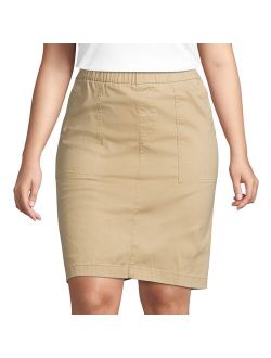 Plus Size Lands' End Pull On Chino Skort