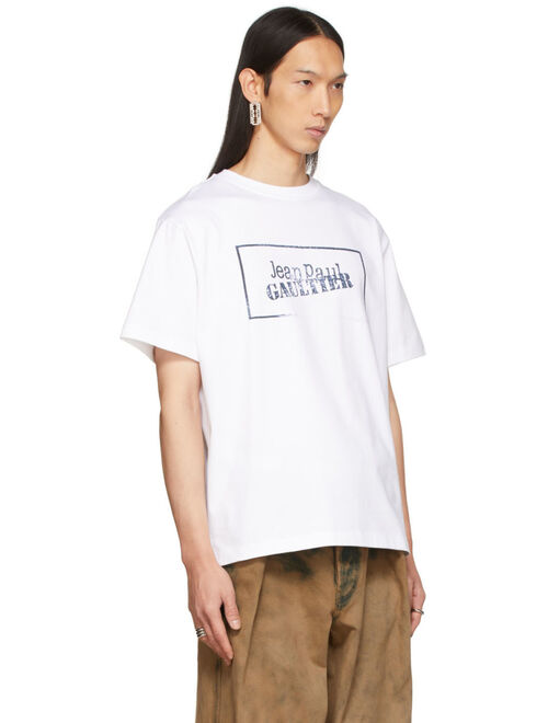 JEAN PAUL GAULTIER White Ink Stamp T-Shirt