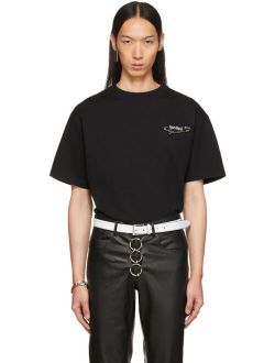 JEAN PAUL GAULTIER Black Logo Brooch T-Shirt